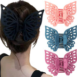 Hivava  -  Butterfly Solid Color Hair Claws Hair Clips Girls Korean Ponytail Headwear Styling Tools Hairpin Crabs Clips For Hair