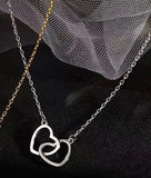 Hivava Ins Net Red Love Necklace Female Simple Korean Version Heart-shaped Necklace Collarbone Chain Girlfriends Necklace Gift Collares