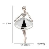 Hivava Fashion Temperament Love Ballet Girl Brooch Crystal Brooch Collar Collar Pin Scarf Suit Suit Wild Banquet Brooch Gift Accessorie