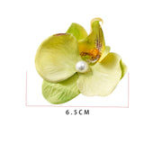 Hivava  Phalaenopsis Simulated Flower Hair Clips Side Bangs Women Barrette Hairpin Hair Accessories Ladies Wedding Party Styling Tools