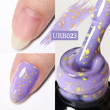 Hivava  -  7ml Champagne Gold Reflective Glitter Rubber Base Gel Nail Polish Sparkling Glowing Semi Permanent Nail Art UV Gel