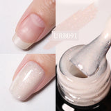 Hivava  -  7ml Sparkling Glitter Rubber Base Gel Nails Shining Glitter Semi Permanent Soak Off UV LED Varnish All for Manicure