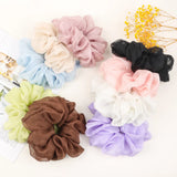 Hivava Women Organza Scrunchie Elastic Hair Band Ties Rope Multicolor Hairbands Bow Headband Ponytail Holder Hair Accessories Headwear