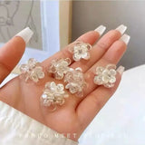 Hivava  - jewelry Fashion Small Fresh Simple Transparent Flower Claw Clip Female Girl Crab Hair Clip Mini Cute Accessories Hair Beads for Braids