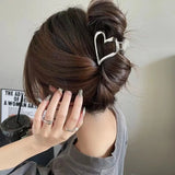 Hivava Simple and Elegant Hair Clip - Metal Hair Accessories for Women Heart-shaped hair clips