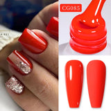 Hivava  -  10ml Blood Red Jelly Gel Nail Polish Halloween Nails Art Gel Polish Sheer Translucent Nail Gel for Winter Manicure