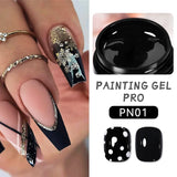 Hivava   -  White Black Painting Gel Polish 5ml Professional Super Texture Line Flower Drawing Gel Soak Off UV Nail Art Gel