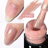 Hivava  -  7ml Sparkling Glitter Rubber Base Gel Nails Shining Glitter Semi Permanent Soak Off UV LED Varnish All for Manicure