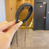 Hivava  -  New Festival Hairpin Girls Women Christmas Elk Horn Tassel Ponytail Button Hair Clip Golden Fashion Hair Accessories