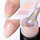 Hivava  -  7ml Champagne Gold Reflective Glitter Rubber Base Gel Nail Polish Sparkling Glowing Semi Permanent Nail Art UV Gel