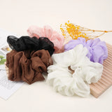 Hivava Women Organza Scrunchie Elastic Hair Band Ties Rope Multicolor Hairbands Bow Headband Ponytail Holder Hair Accessories Headwear