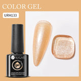 Hivava  -  7ml Champagne Gold Reflective Glitter Rubber Base Gel Nail Polish Sparkling Glowing Semi Permanent Nail Art UV Gel