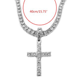 Hivava  -  Fashion Crystals for Cross Pendant Necklace Simple Crystals for Cross Pendant with Rhinstone Chain Jewelry Gift for Men