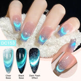 Hivava  -  7ml Cat Magnetic Gel Nail Polish Semi Permanent Dynamic Glitter Reflective Nail Gel Soak Off UV Gel Nail Art Varnish