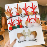 Hivava  -  New Year Christmas Hair Pin Children Barrettes Bow Deer Santa Claus Kids Christmas Headwear Girls Kids Hair Accessories