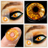 Hivava  Color Contact Lenses for Eyes 1 Pair Cosplay Halloween Color Contact Lens for Eyes Yearly Beautiful Makeup Contact Lens