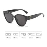 Hivava  -  Retro Love Cat Eye Sunglasses Wome Ins Street Shot Sunshade Glasses Dustproof Windproof Riding Glasses UV400 Sunglasses