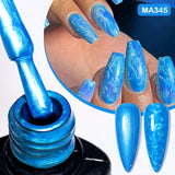 Hivava  -  7ml Thread Shell Rubber Base Gel Nail Polish 2 In 1 Aurora Pearly Shells UV LED Nail Art Gel Varnish For Nails