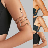 Hivava  -  Retro Metal Punk Coiled Snake Spiral Upper Arm Cuff Armlet Armband Bangle Women Jewelry Egypt Swirl Arm Cuff Armlet Bracelet