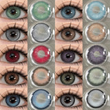 Hivava  -  2pcs Colored Contact Lenses Natural Eye Lens Blue Contacts Brown Lenses Gray Pupils Yearly Cosmetic Green Eyes Contacts