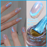 Hivava   -  Mint Green Color Cat Magnetic Gel Nail Polish Sparkle Glitter Gel Varnis Semi Permanent 10ml for Summer Manicure DIY