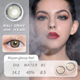 Hivava Contact Lenses 1 Pair Color Contact Lens for Eyes Blue Gray Colored Contact Lens Eye Beautiful Pupil Yearly Use