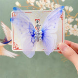 Hivava Fluttering Gemstone Butterfly Wings Cottagecore Princesscore Fairycore Princesscore Coquette Soft Girl Hair Clip Accessory