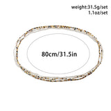 Hivava   3Pcs Bohemia Waist Bead Belly Belt Chains for Women Wed Bridal Sexy Summer Bikini Elastic Body Jewelry Y2K Accessories