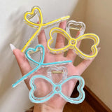 Hivava  -  Fashion New Oil drip bow Hair Clips Women Ponytail Clip Jelly Clear Hairclip Girl Hairpin Crab Barrette Headwear Accessories