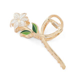 Hivava  -  New Women Metal Hair Claw Elegant Gold Flowers Hair Clips Barrette Crab Headband Ponytail Clip Headwear hair accessories tiara