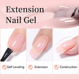 Hivava  -  15ml Extension Gel Nail Polish Hard Jelly Build Nail Gum Clear Nude Natural Color French Soak Off UV Construction Gel