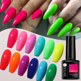 Hivava  -  Neon Fluorescent Glow-in-dark Gel Nail Polish Red Green Yellow Luminous UV LED Nails Gel Soak Off Nail Art Varnish