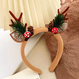 Hivava  -  Christmas Headband Santa Snowman Elk Hairdband Xmas Tree Deer Horn Headwear Merry Christmas Party Decoration New Year Gifts