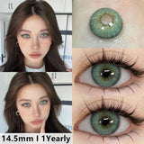 Hivava 2pcs/pair New Colored Contacts Lenses for Eyes Brown Eyes Contacts Lenses Fashion Blue Lenses Yearly Gray Contacts Lens