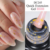 Hivava  -  7ML Glitter Foil Quick Extension Gel Nail Polsh Pink Nude Gold Glitter Shaping Finger Extension Gel Soak Off Nail Art Gel