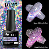 Hivava  -  7ml Cat Magnetic Gel Nail Polish Semi Permanent Dynamic Glitter Reflective Nail Gel Soak Off UV Gel Nail Art Varnish