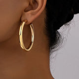 Hivava  -  Punk Gold Color Hoop Earring Fashion Hollow Round Circle Earrings for Women Hiphop Jewelry Brincos Jewelry Gifts