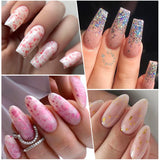 Hivava  -   7ML Pink Glitter Quick Extension Gel Nail Polish Pink Gold Foils Effect Vernis Semi Permanent UV Gel Nail Art Hard Gel