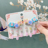 Hivava Butterflies and Rabbits Falling in Love Under the Lunar Eclipse Cottagecore Princesscore Fairycore Princesscore Coquette Soft Girl Kawaii Hair Clip Accessory Set