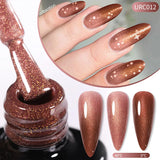 Hivava  -  7ml White Nude Glitter Thermal Gel Nail Polish Temperature Color Changing Soak Off UV LED Nail Art Gel Varnish