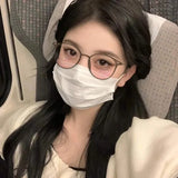 Hivava  Korean Blush Glasses Frame Girl Ins No Makeup Plain Glasses Men Light Eyewear Cute Decorative Computer Glasses