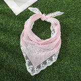 Hivava  -  Lace Triangle Scarf Pink Turban Bandage Bandana Headbands Women Retro Party Travel Hair Accessories Headwear Fashion Headwarps