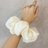 Hivava  -  Fashion Oversized Silk Scrunchies for Women Korean Chiffon Elastic Hair Ties Ponytail Holder Headwear Chouchou Cheveux Femme