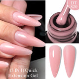 Hivava  -  7ml Nude Pink Clear Rubber Base Gel Nail Polish For Nails Semi Permanent UV Gel LED Nail Art Varnish Manicure