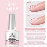 Hivava  -  Jelly Nude Gel Nail Polish 10ml Light Pink Peach Translucent Color UV Light Cure Gel Varnish Nail Art DIY at Home