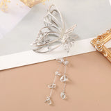 Hivava  -  Butterfly Metal Hair Clip Claw Fashion Pearl Tassel Hair Crabs Hairpin Women Fashion Ponytail Elegant Headwear Accessories