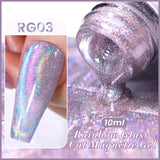 Hivava   -  Mint Green Color Cat Magnetic Gel Nail Polish Sparkle Glitter Gel Varnis Semi Permanent 10ml for Summer Manicure DIY