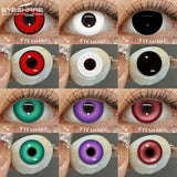 Hivava  Halloween Lenses Cosplay Color Contact Lenses for Eyes 1pair Black Eye Lens Color Eye Lens White Contacts Blue Lenses