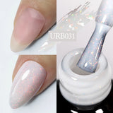 Hivava  -  7ml Sparkling Glitter Rubber Base Gel Nails Shining Glitter Semi Permanent Soak Off UV LED Varnish All for Manicure