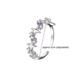 Hivava  -  jewelry 2pcs Korean Adjustable Opening Ring Silver Crystal Finger Rings Delicate Unique Jewelry Accessories Women